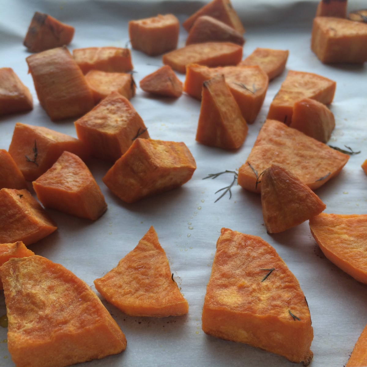 Dill Week: Dill Roasted Sweet&nbsp;Potatoes
