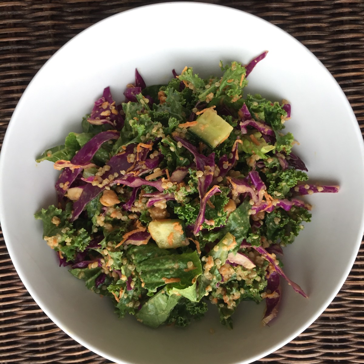 Asian Kale and Quinoa Salad with Peanut&nbsp;Dressing