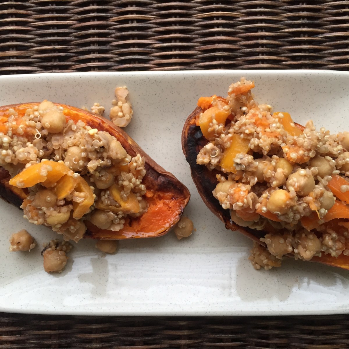 Chickpea Salad Stuffed Sweet&nbsp;Potatoes