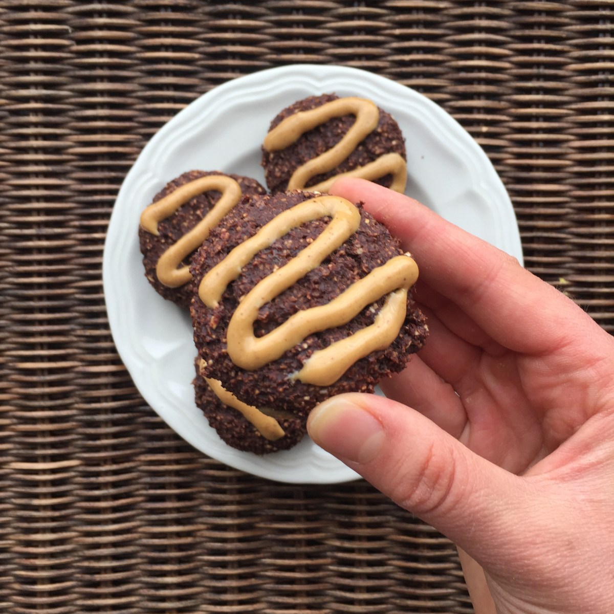 Chocolate Peanut Butter Drizzle&nbsp;Cookies