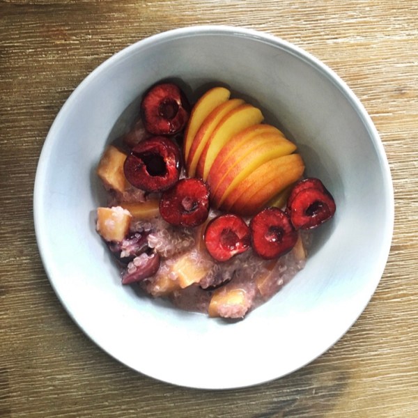 Cherry, Peach and Quinoa Breakfast&nbsp;Bowls