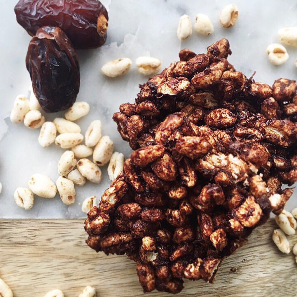 Chocolate Date Puffed Wheat&nbsp;Squares
