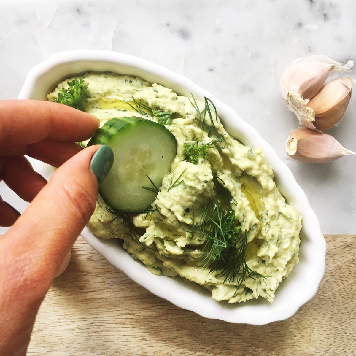 Herb and Garlic&nbsp;Hummus