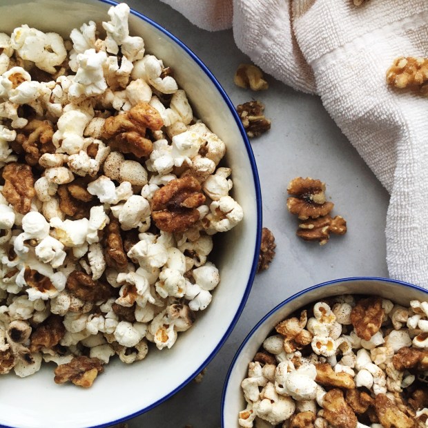 Candied Walnut Popcorn