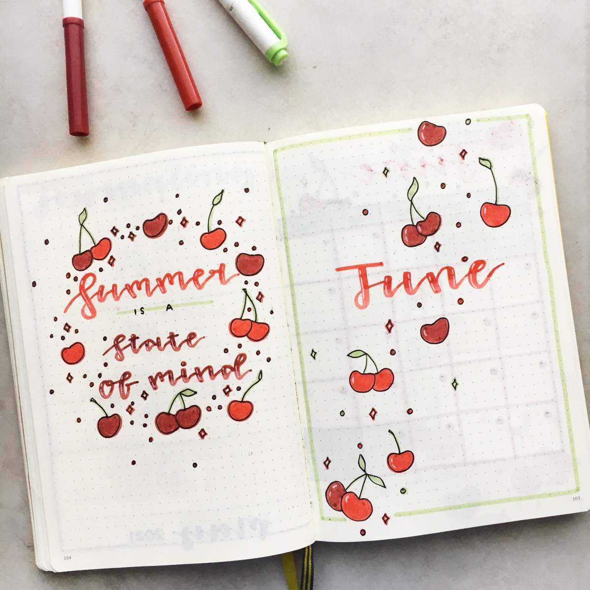 June 2021 Bullet Journal&nbsp;Set-Up